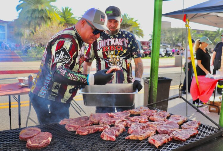 Grill team cooks over 90 steaks at 2024 Sunshine State Steak Cook-Off