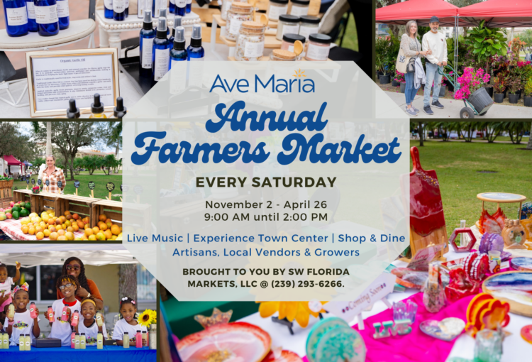 2024-25 Ave Maria Farmers Market Advertising Collage