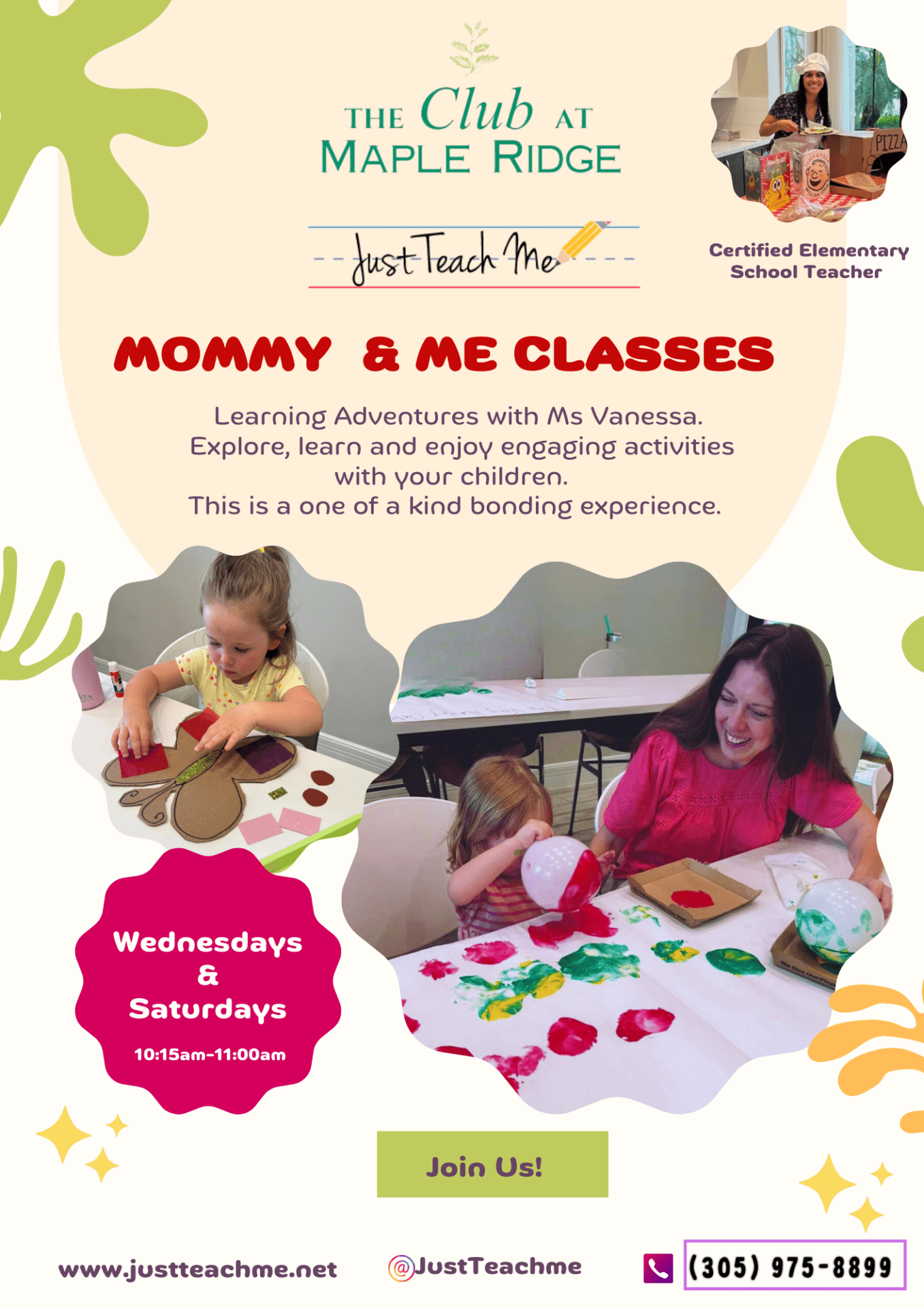 Mommy Me Class with Ms. Vanessa Flyer