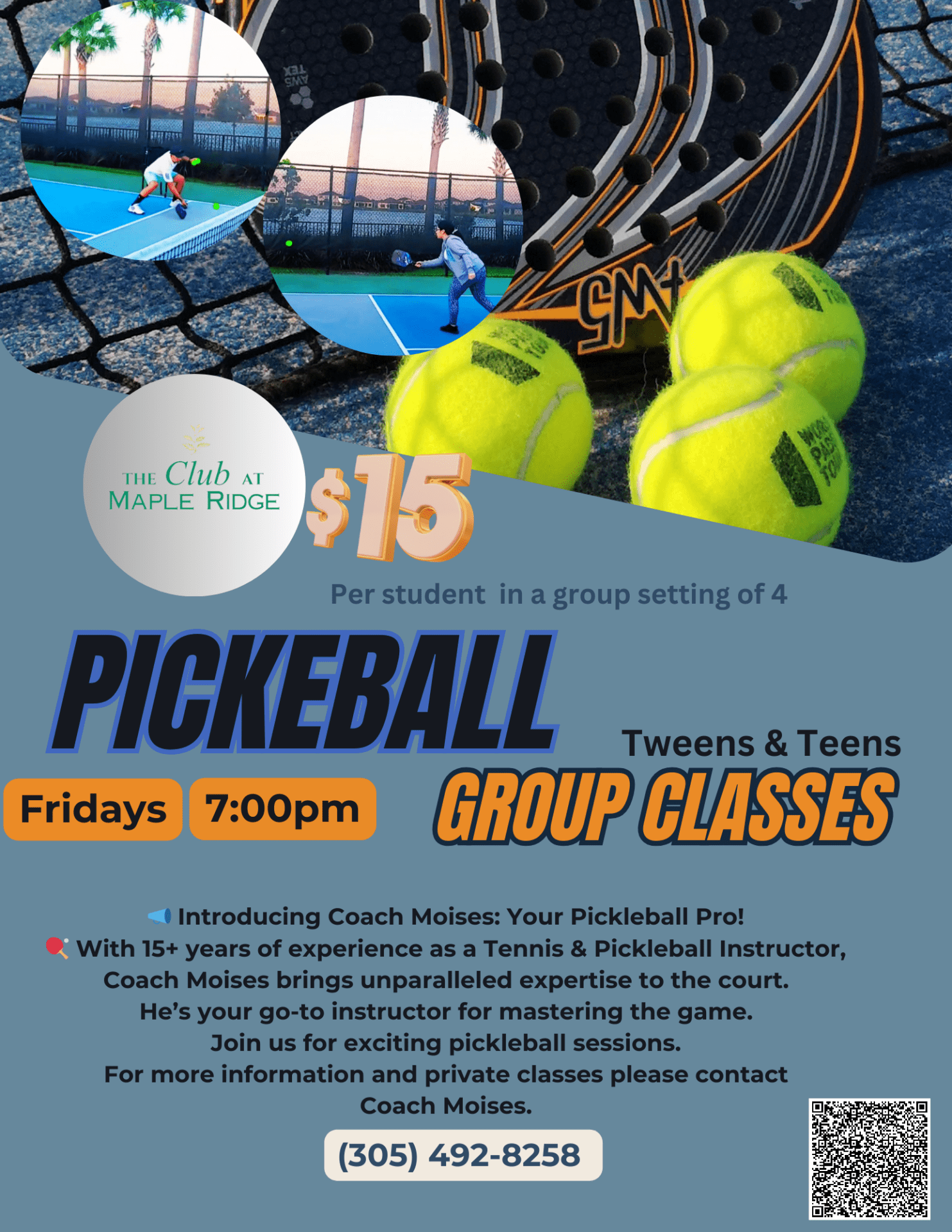 Pickleball Flyer at Maple Ridge