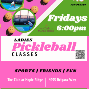 Ladies Pickleball Classes Flyer