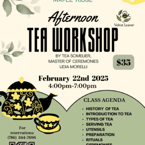 Tea Workshop with Tea Somelier Lidia Morelli