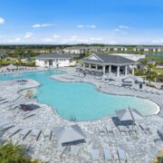 Lennar The National Clubhouse amenity pool aerial